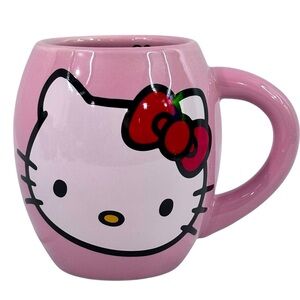 Sanrio Hello Kitty Pink Oval 2011 12oz Ceramic Coffee Tea Handled Mug
